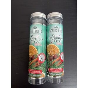 O Christmas Tree Scented Christmas Ornaments with Hooks - 2 Bottles 12 Sticks...